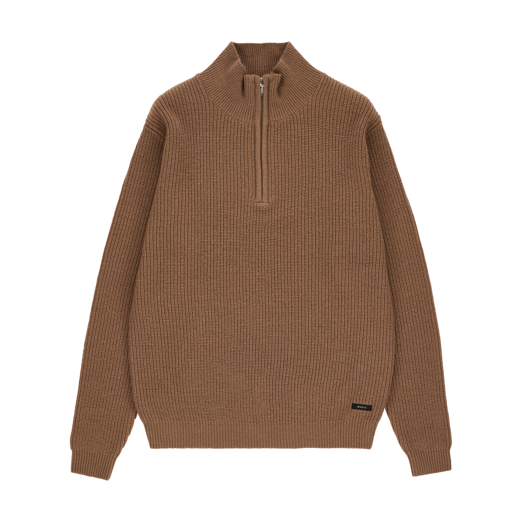 M50135_157_M; M50135_157_XXL; M50135_157_S; M50135_157_L; M50135_157_XL; Makia Touko Half Zip Knit  /  