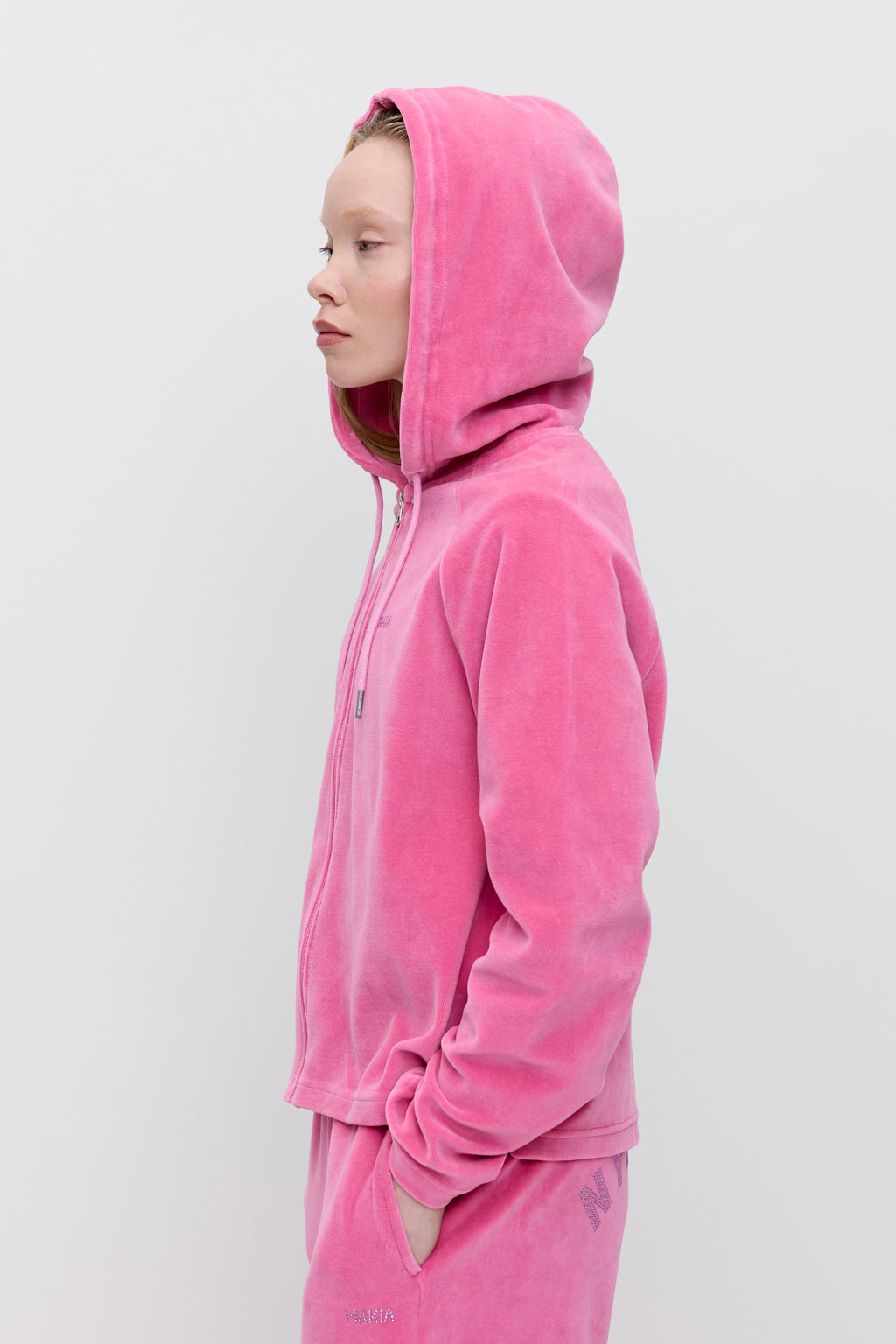 Nylon Zip Hoodie