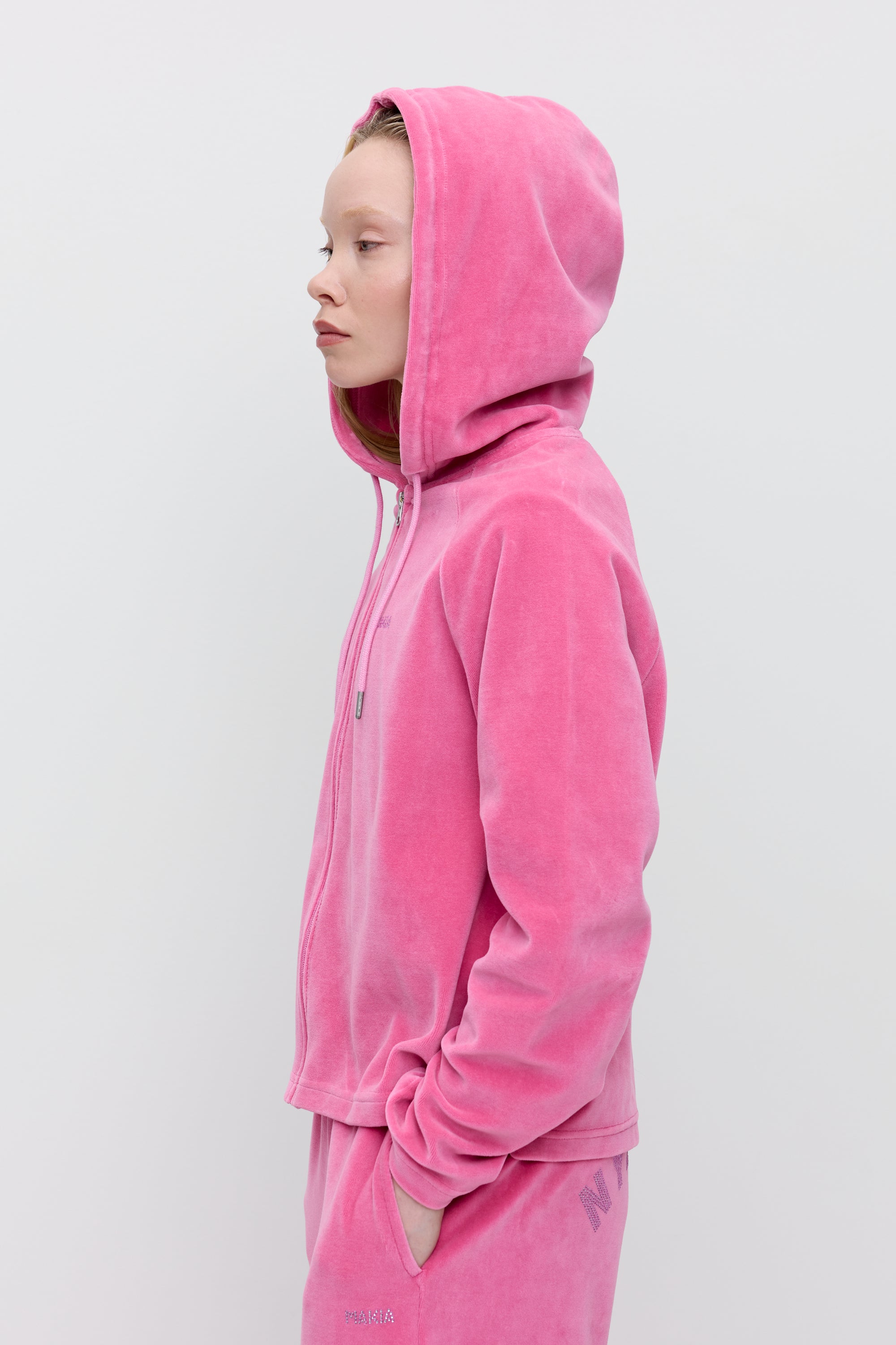 Nylon Zip Hoodie