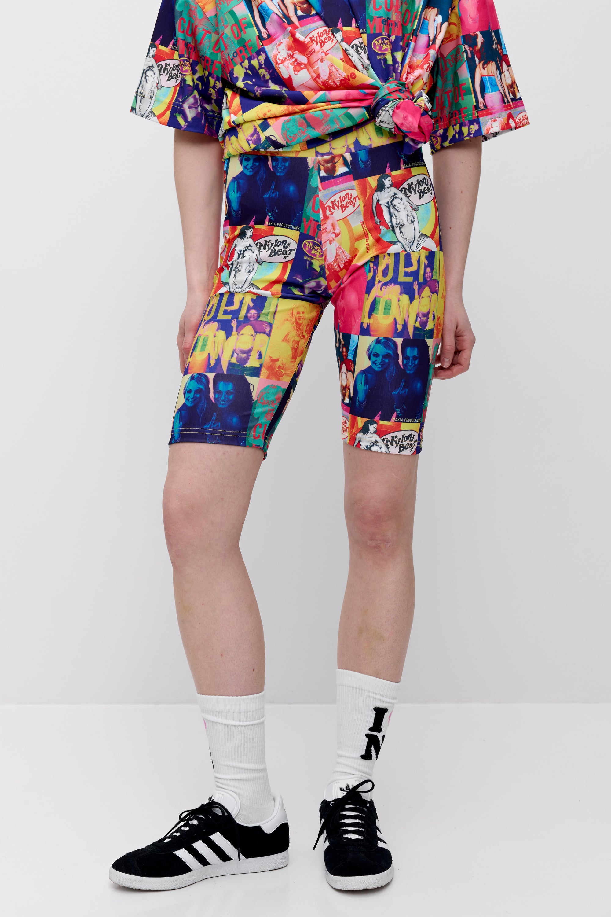 Nylon Biker Shorts