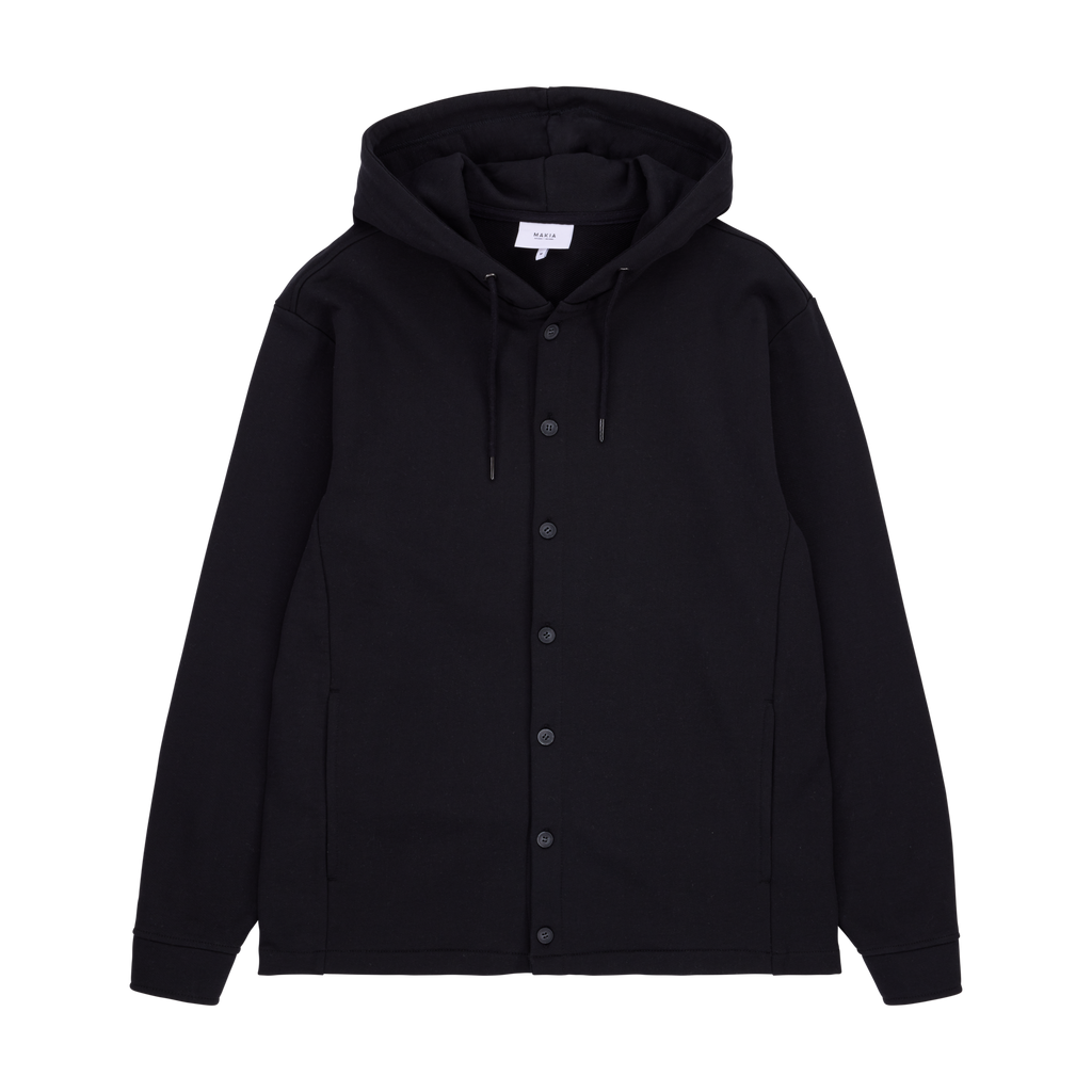 Button Up Hooded Sweatshirt