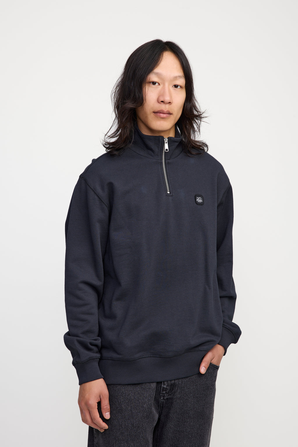 Patch Half Zip Sweatshirt