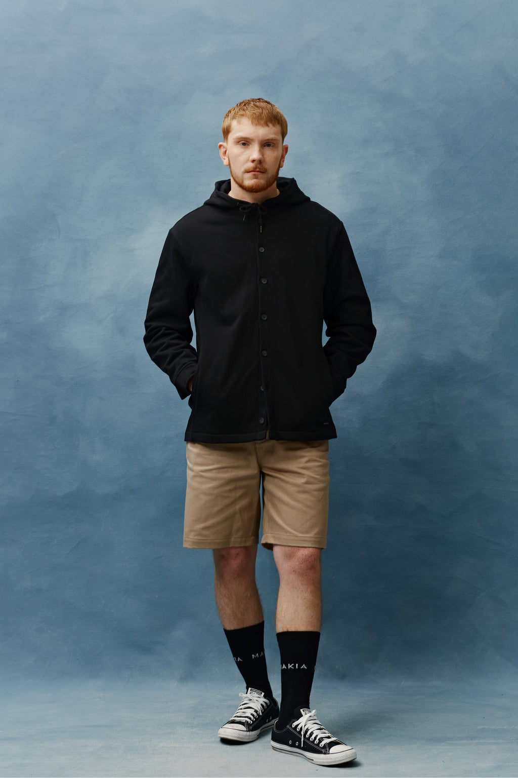 Button Up Hooded Sweatshirt
