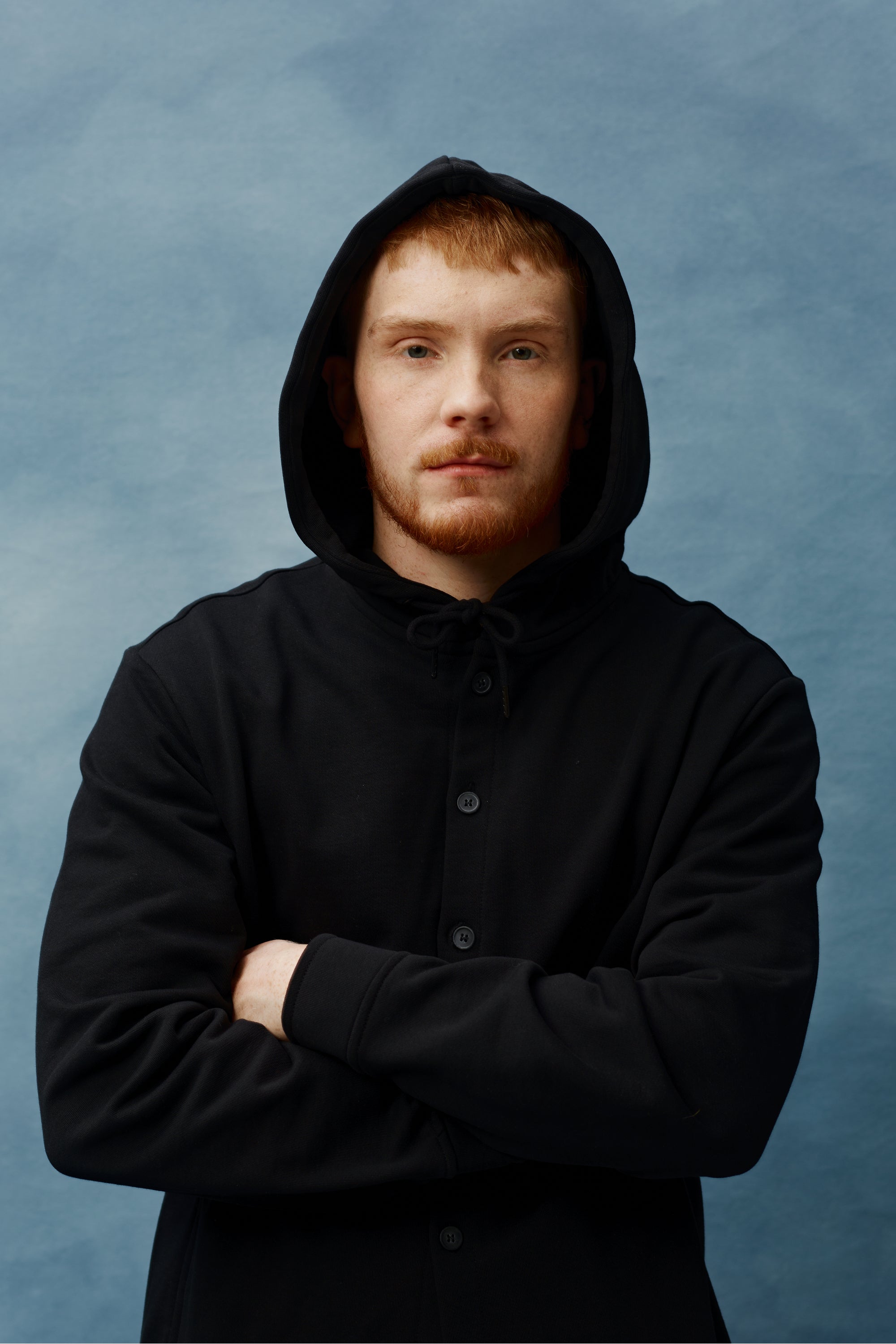 Button Up Hooded Sweatshirt