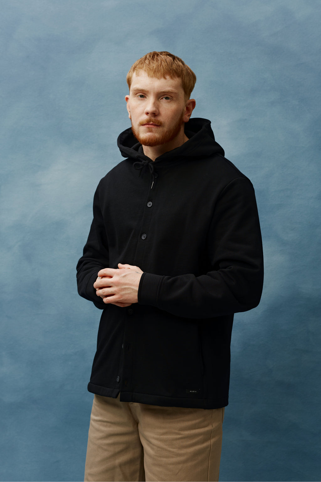 Button Up Hooded Sweatshirt