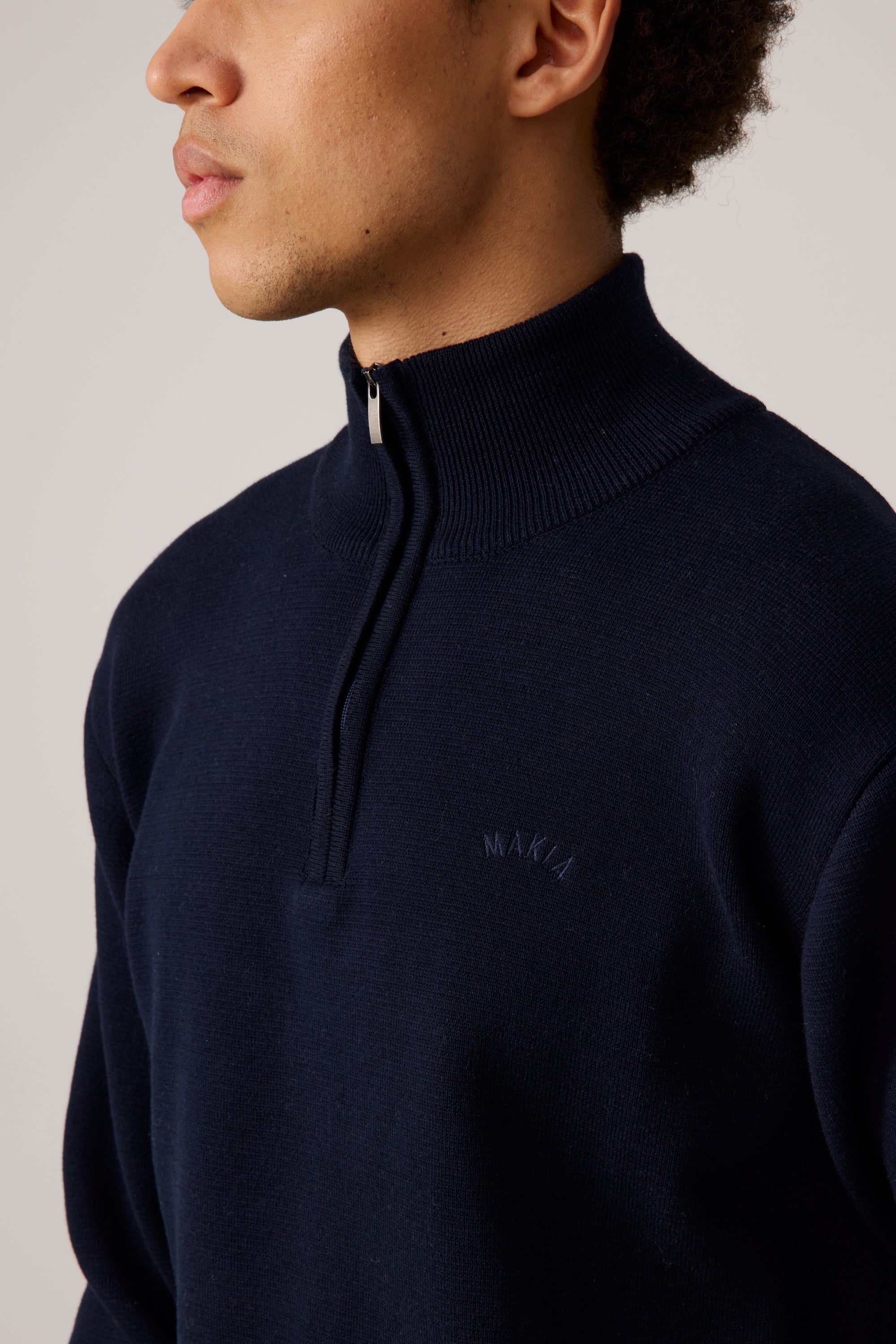 Coal Half Zip Knit