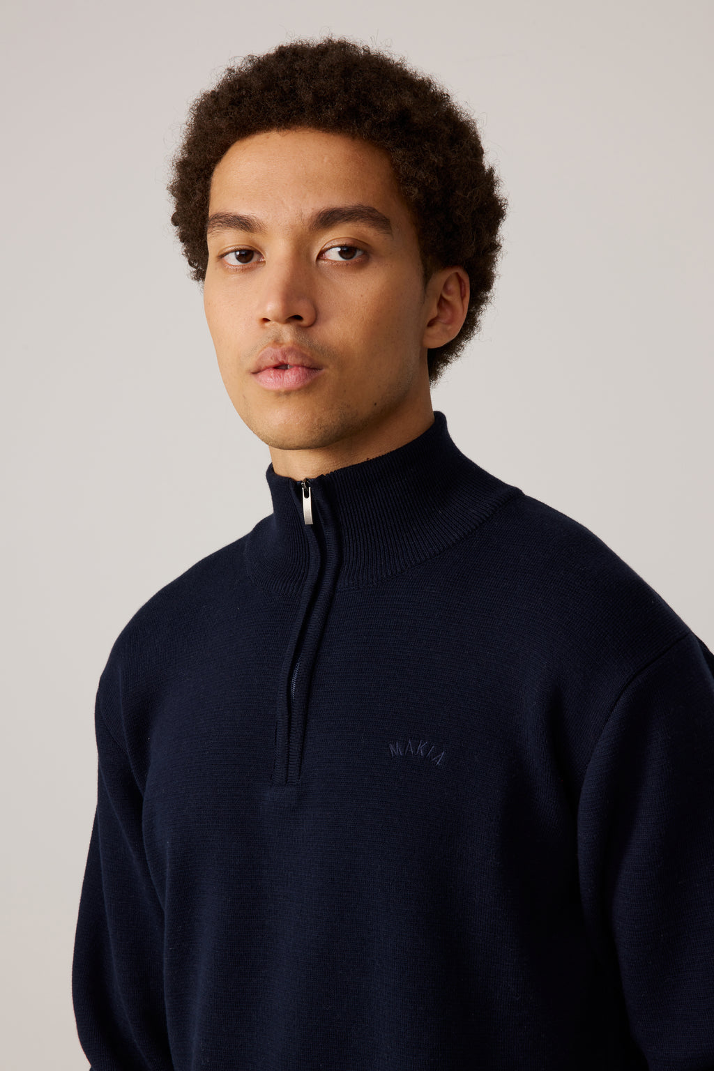 Coal Half Zip Knit